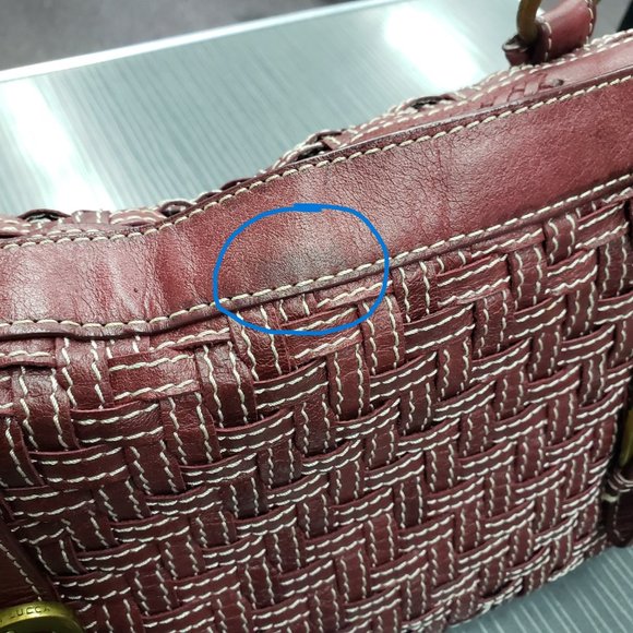 Elliott Lucca Women's Burgundy Leather Handbag - Gently Used As IS - Picture 4 of 9